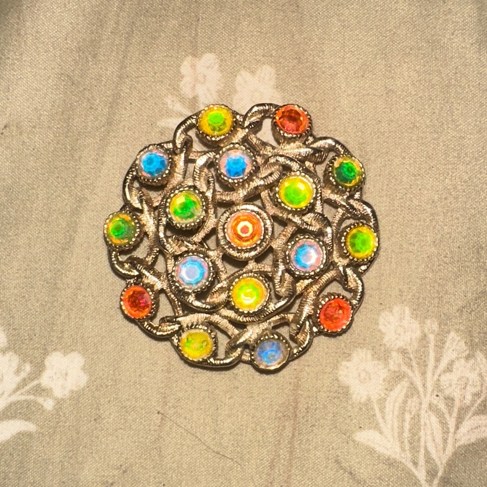 Colorful Vintage Brooch